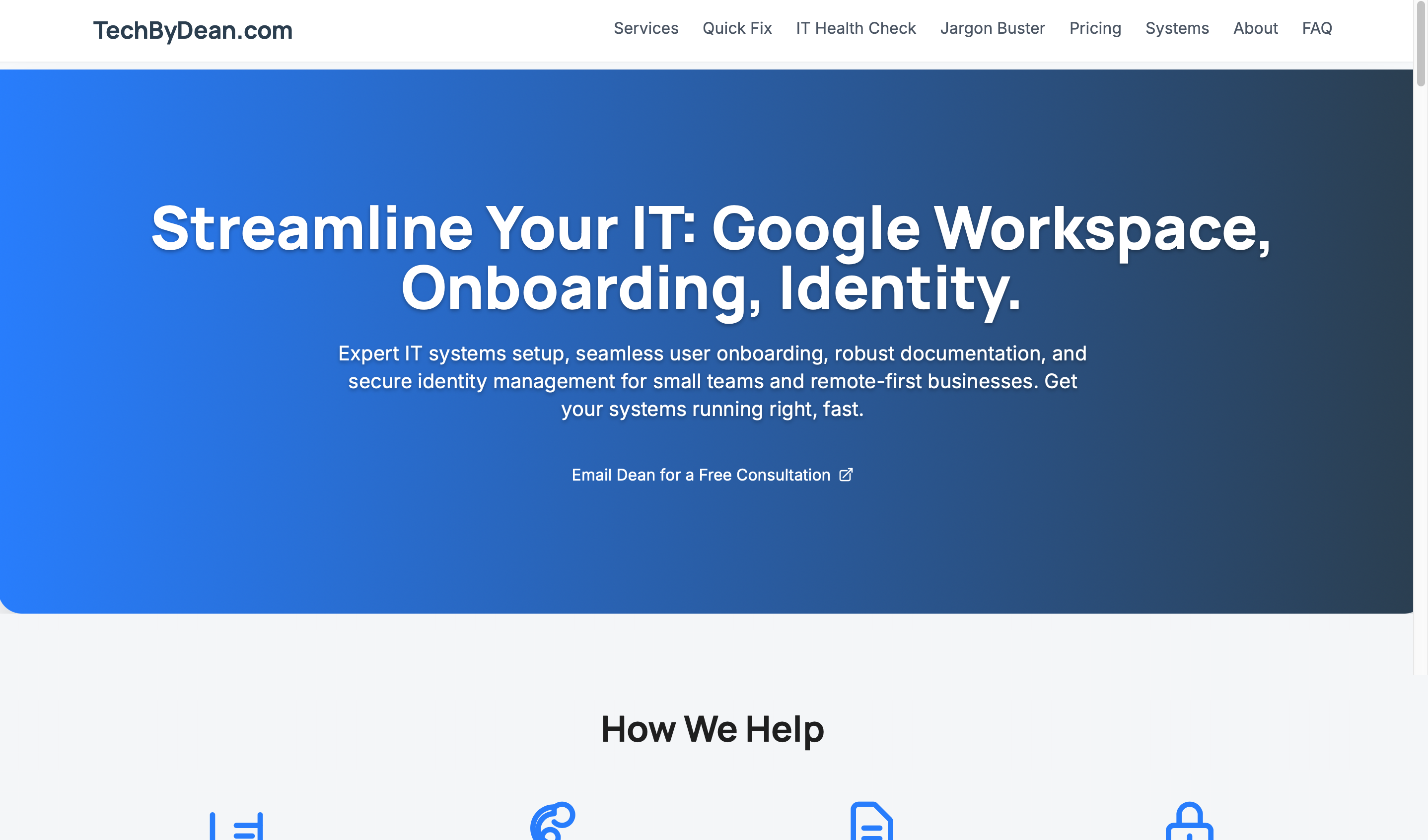 Screenshot of techbydean.com